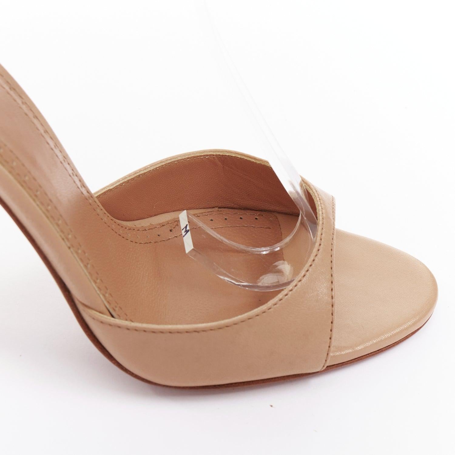 ALAIA nacktes Leder doppelter Knöchelriemen Peep Toe Stiletto High Heel Sandalen EU36.5 im Angebot 2