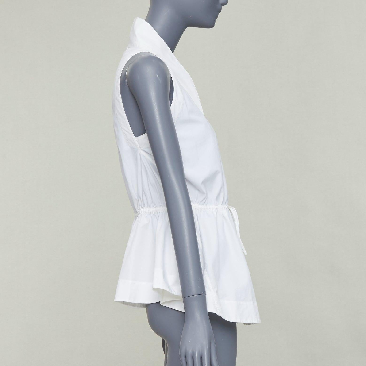 ALAIA camiseta de tirantes con cordón de algodón blanco roto FR36 S en Bueno estado para la venta en Hong Kong, NT