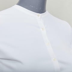 ALAIA off white viscose blend crew neck small buttons cropped cardigan FR36 S