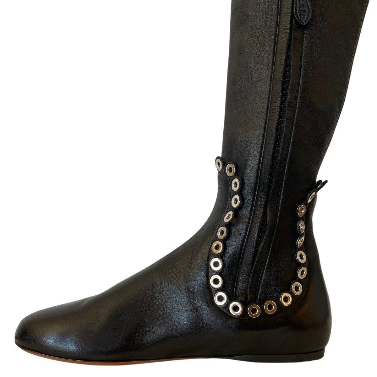 Alaia Over Knee Studded Flat Boots size 36 For Sale 1