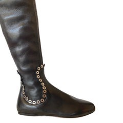 Alaia Over Knee Studded Flat Boots size 39
