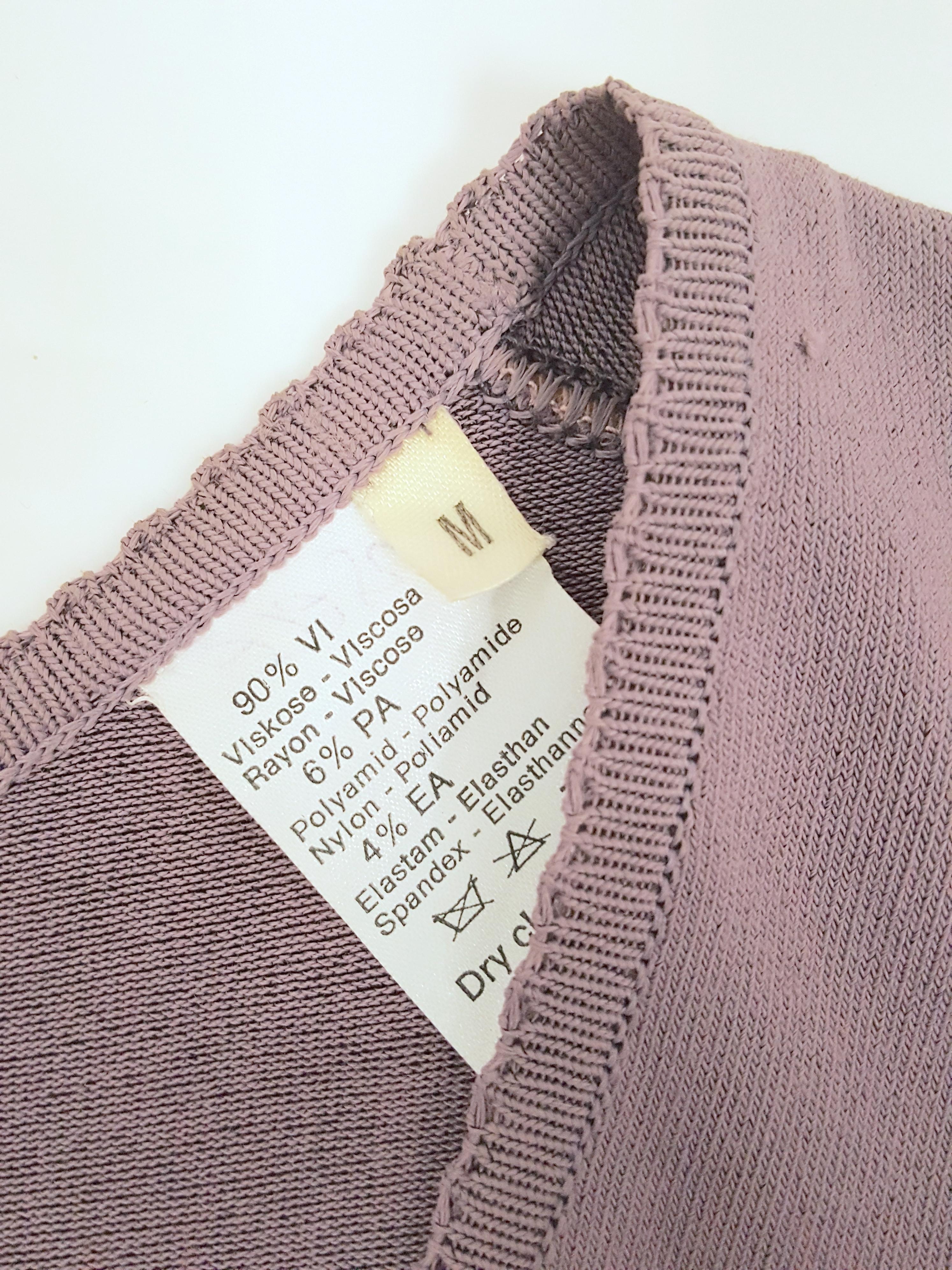 Alaia Paris 1990 BiasCut CurvilinearSeamedButt DropWaist Draping Knit Dress en vente 3