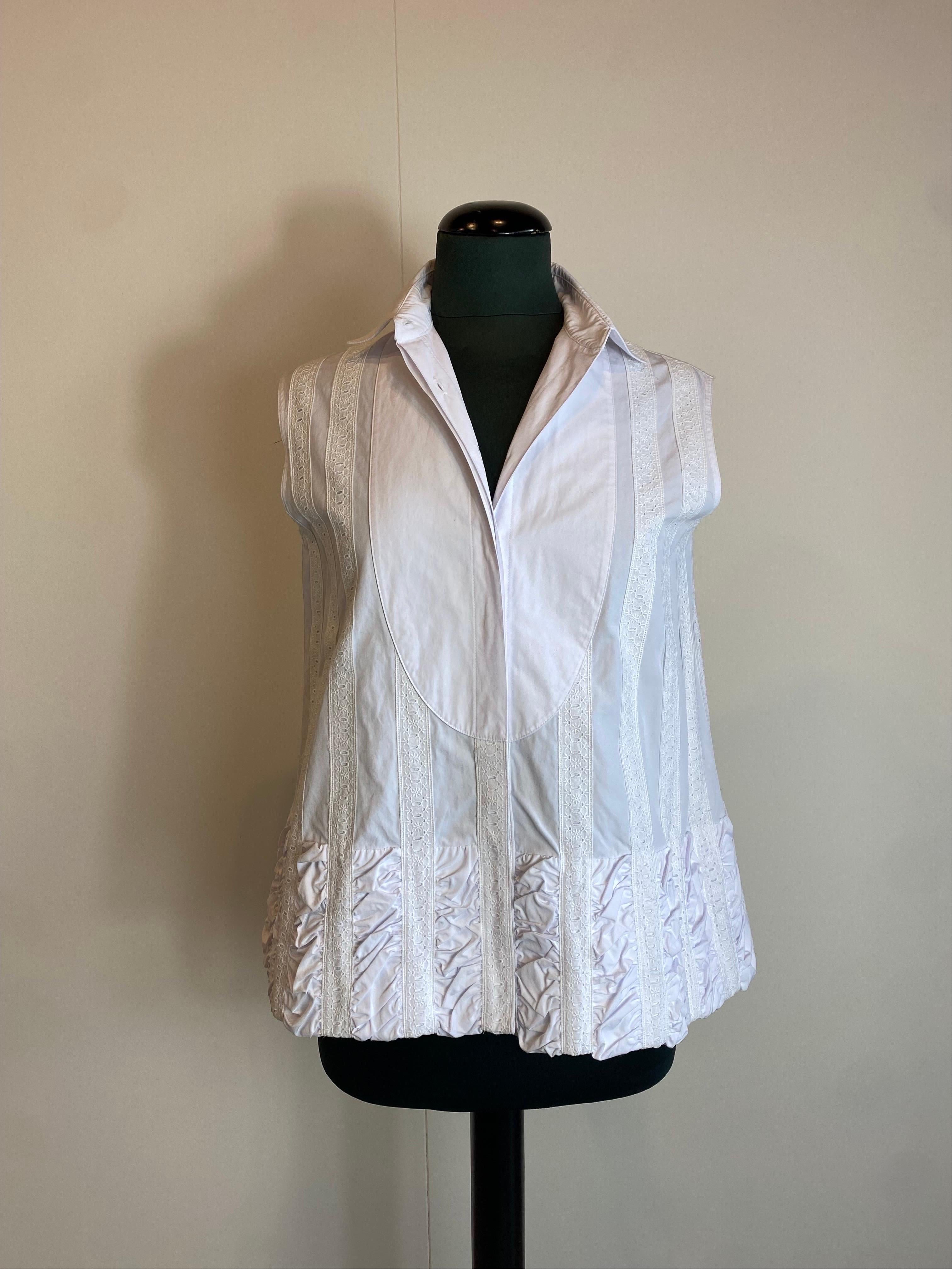 Alaia Paris White Blouse  For Sale 1