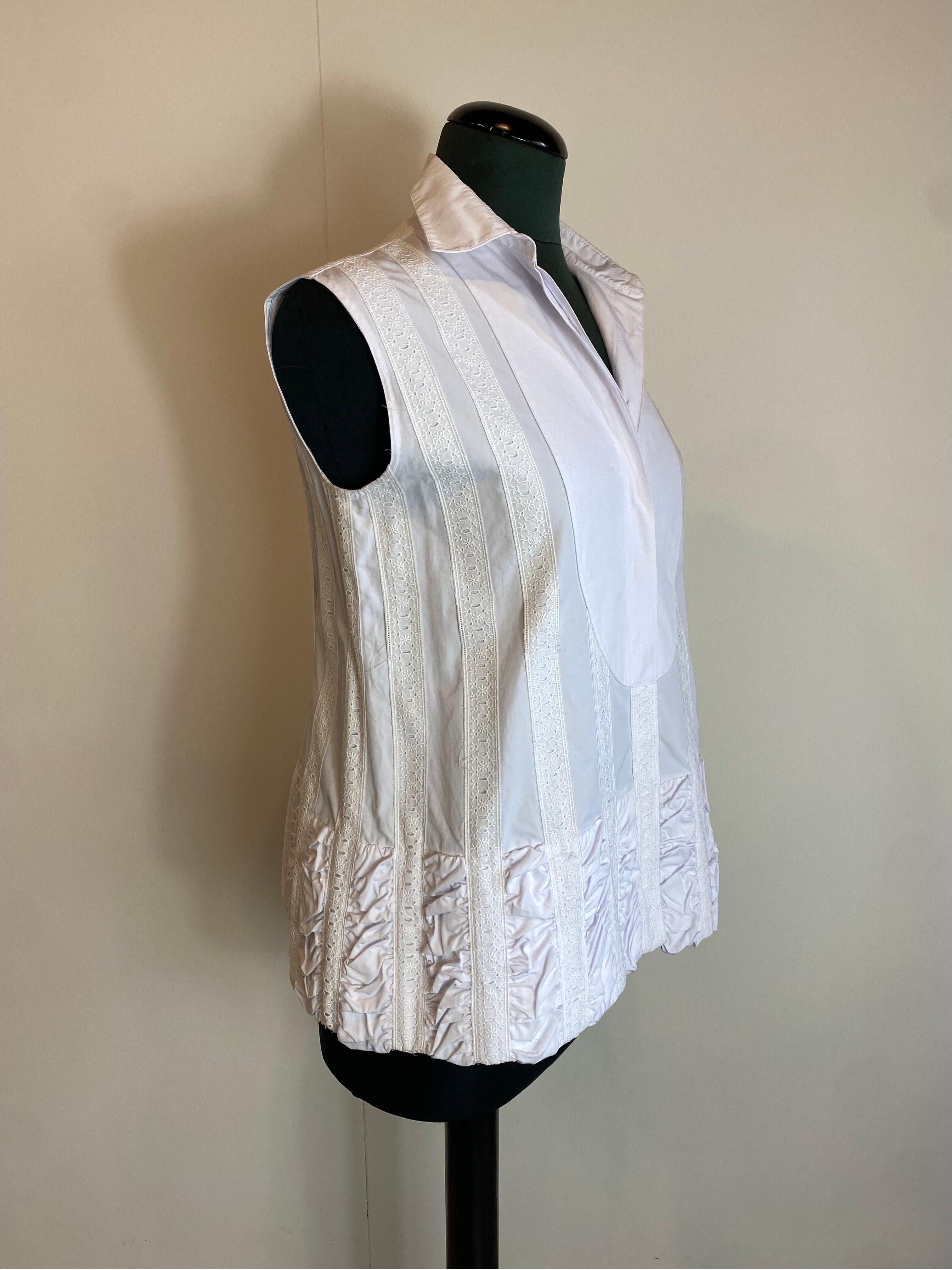 Alaia Paris White Blouse  For Sale 2