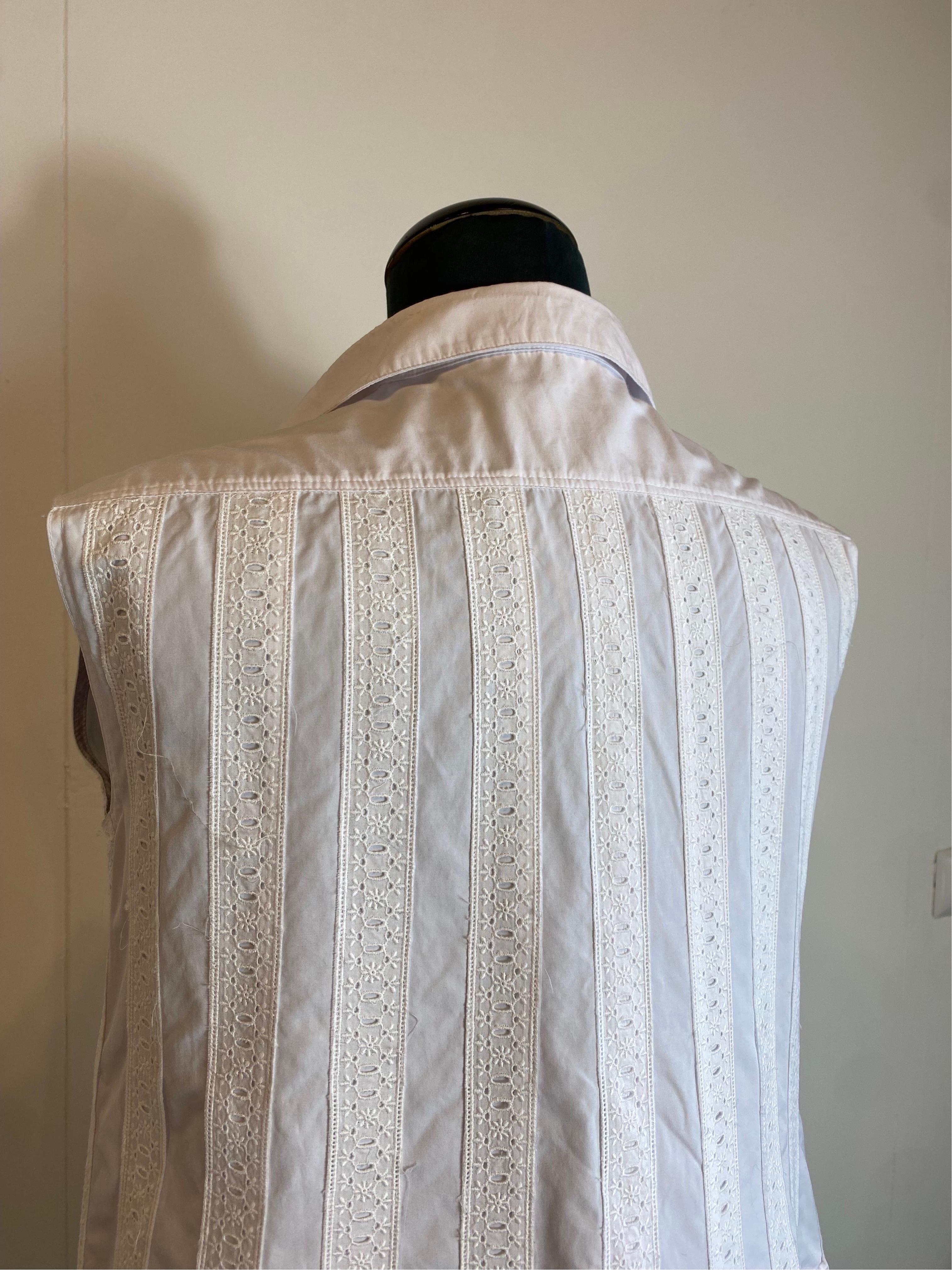 Alaia Paris White Blouse  For Sale 4