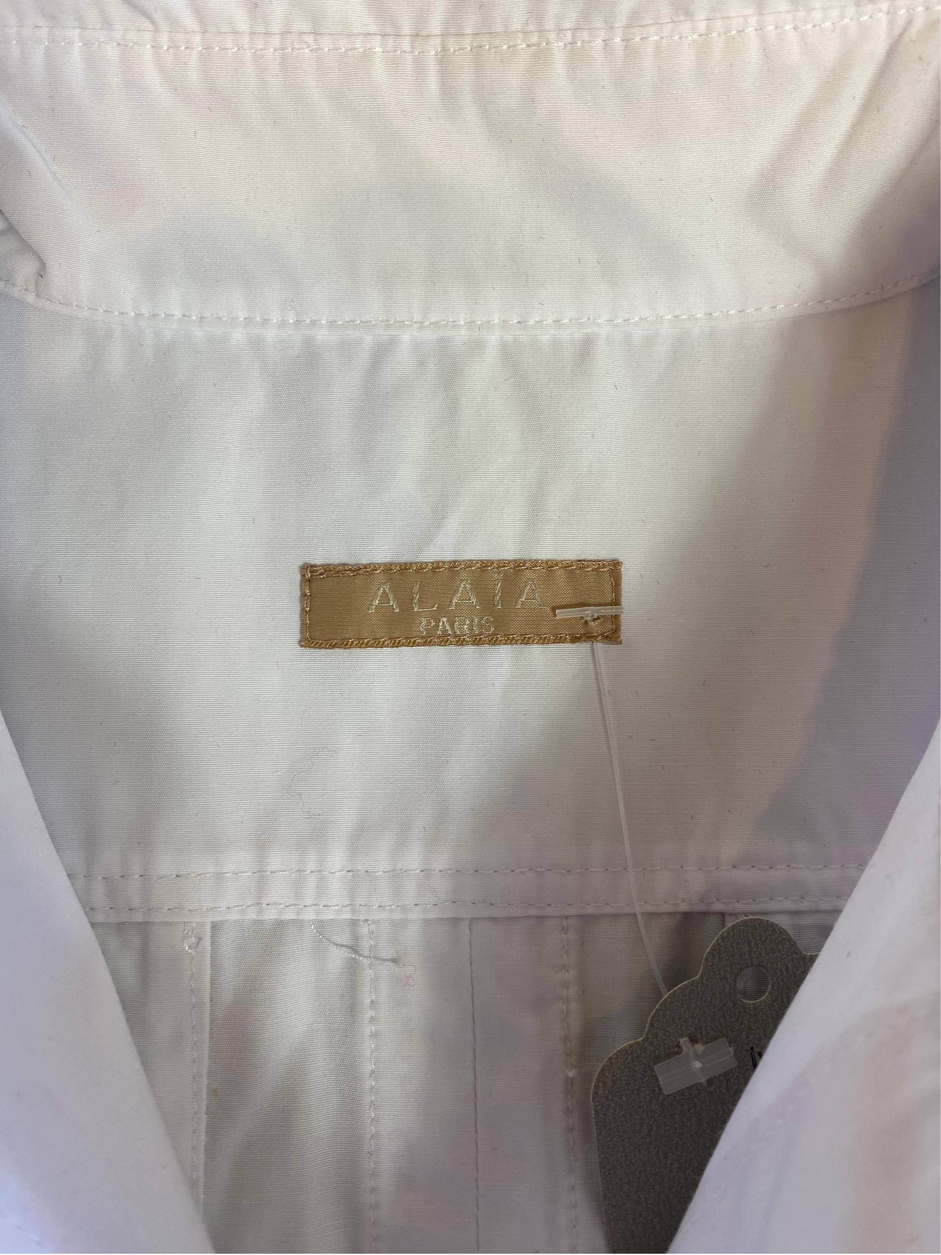 Alaia Paris White Blouse  For Sale 5