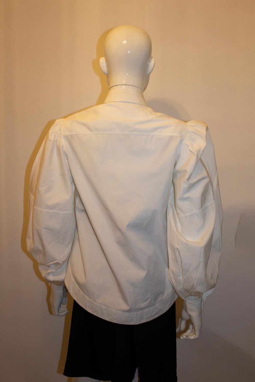Alaia Paris Camisa blanca de algodón en venta 1
