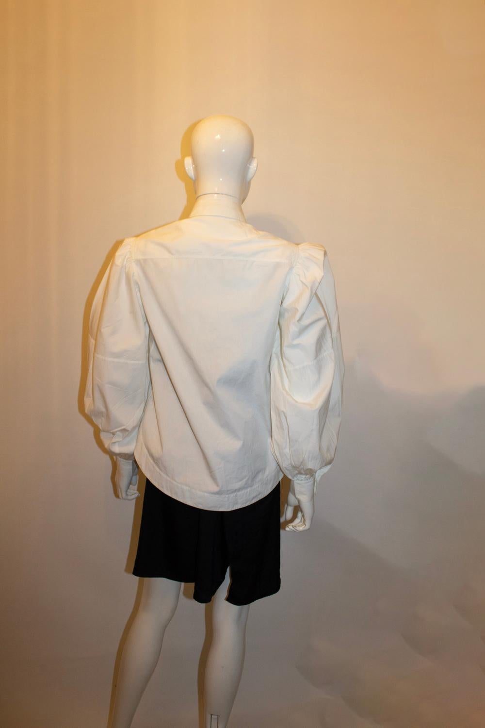 Alaia Paris Camisa blanca de algodón en venta 2