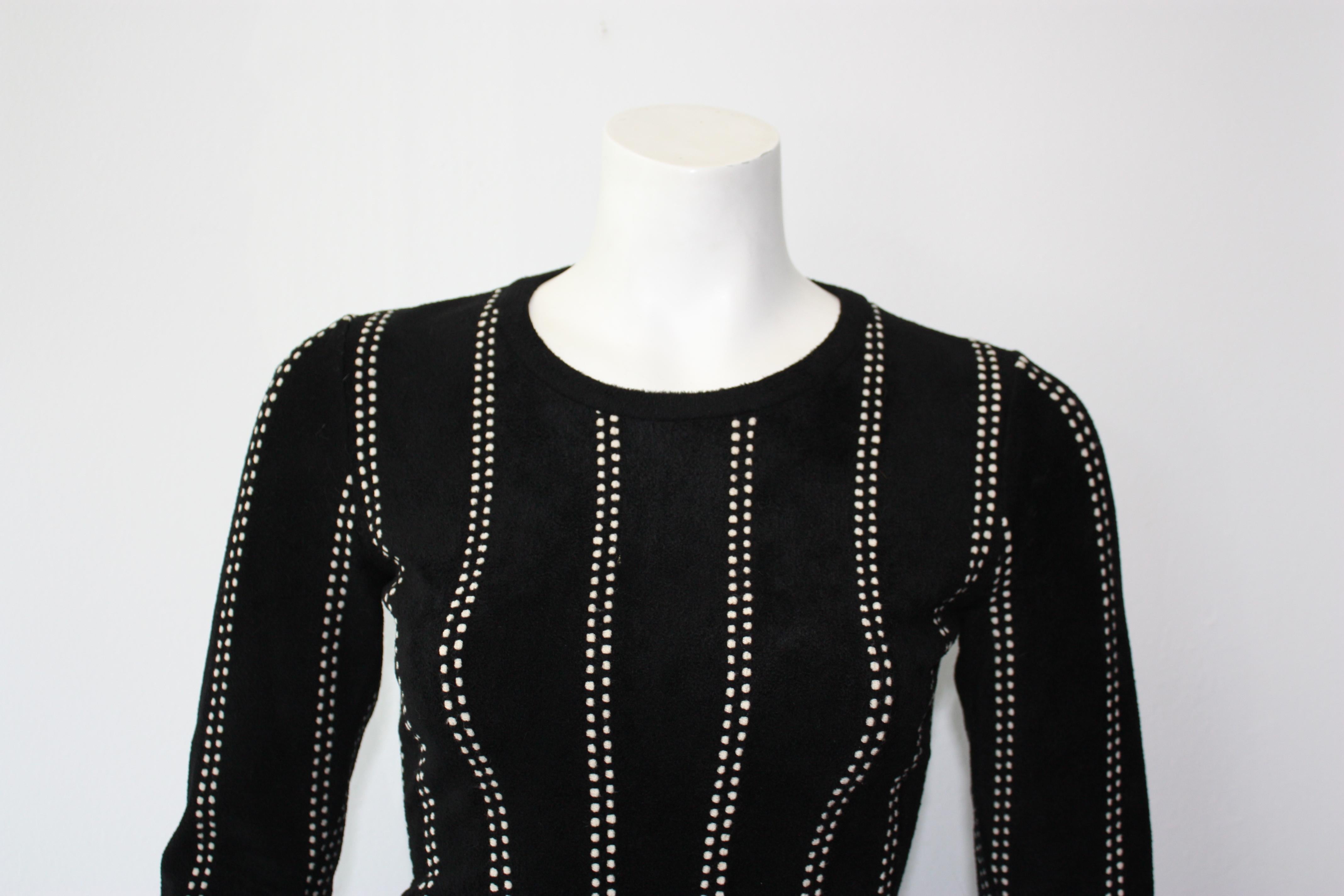 Alaia Black and White Peplum Top Tags attached  In New Condition In Thousand Oaks, CA