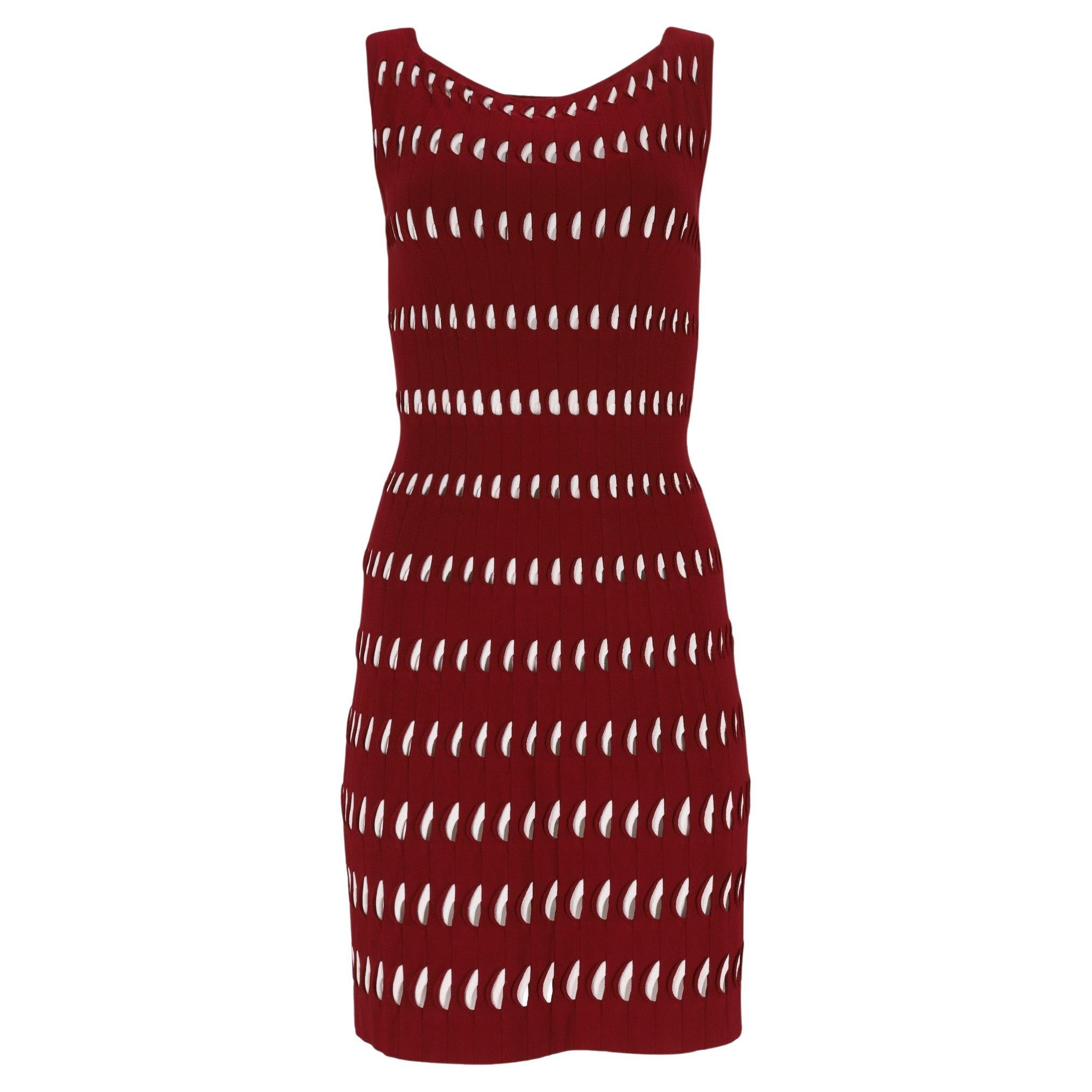Alaia Perforated Detail Dress For Sale at 1stDibs
