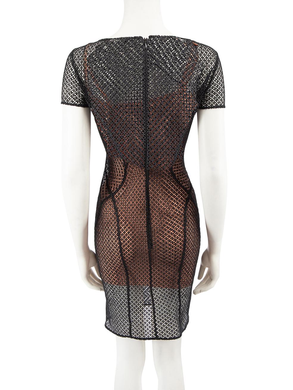 Alaïa Pierre Mantoux for Alaïa Black Lace with Slip Dress Size S In New Condition For Sale In London, GB