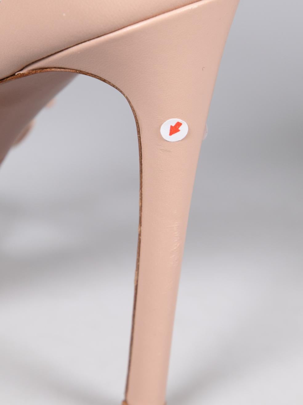 Alaïa Pink Leather Knot Detail Sandals Size IT 37.5 5