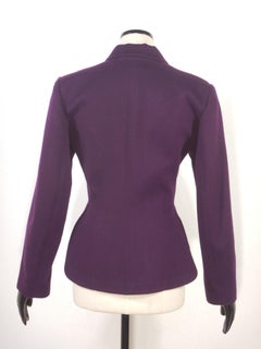 Alaia Plum Wool Tailored Jacket