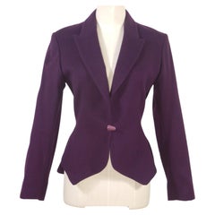 Alaia Plum Wool Tailored Jacket