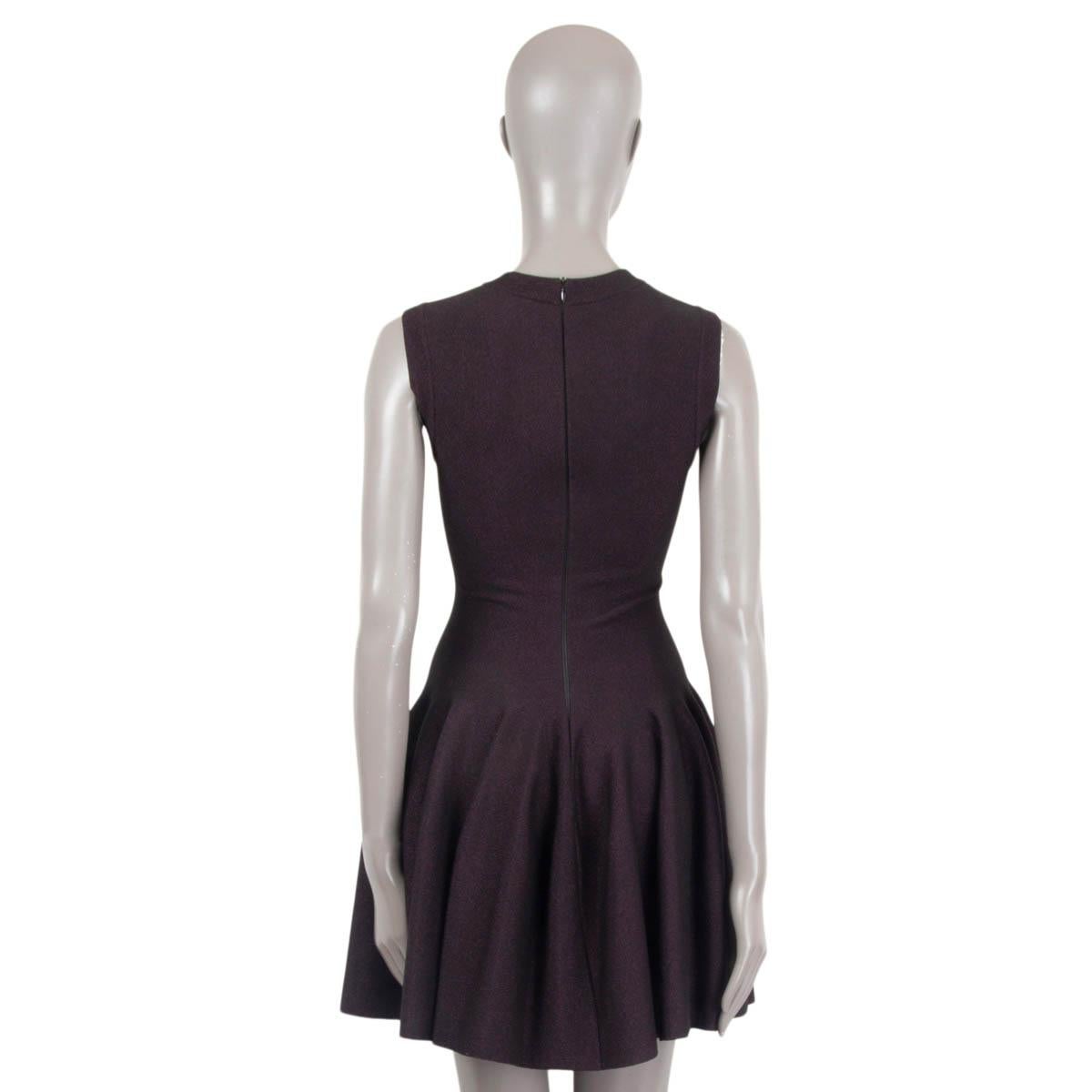 Women's ALAIA purple & black viscose SLEEVELESS LUREX KNIT Dress 38 S For Sale
