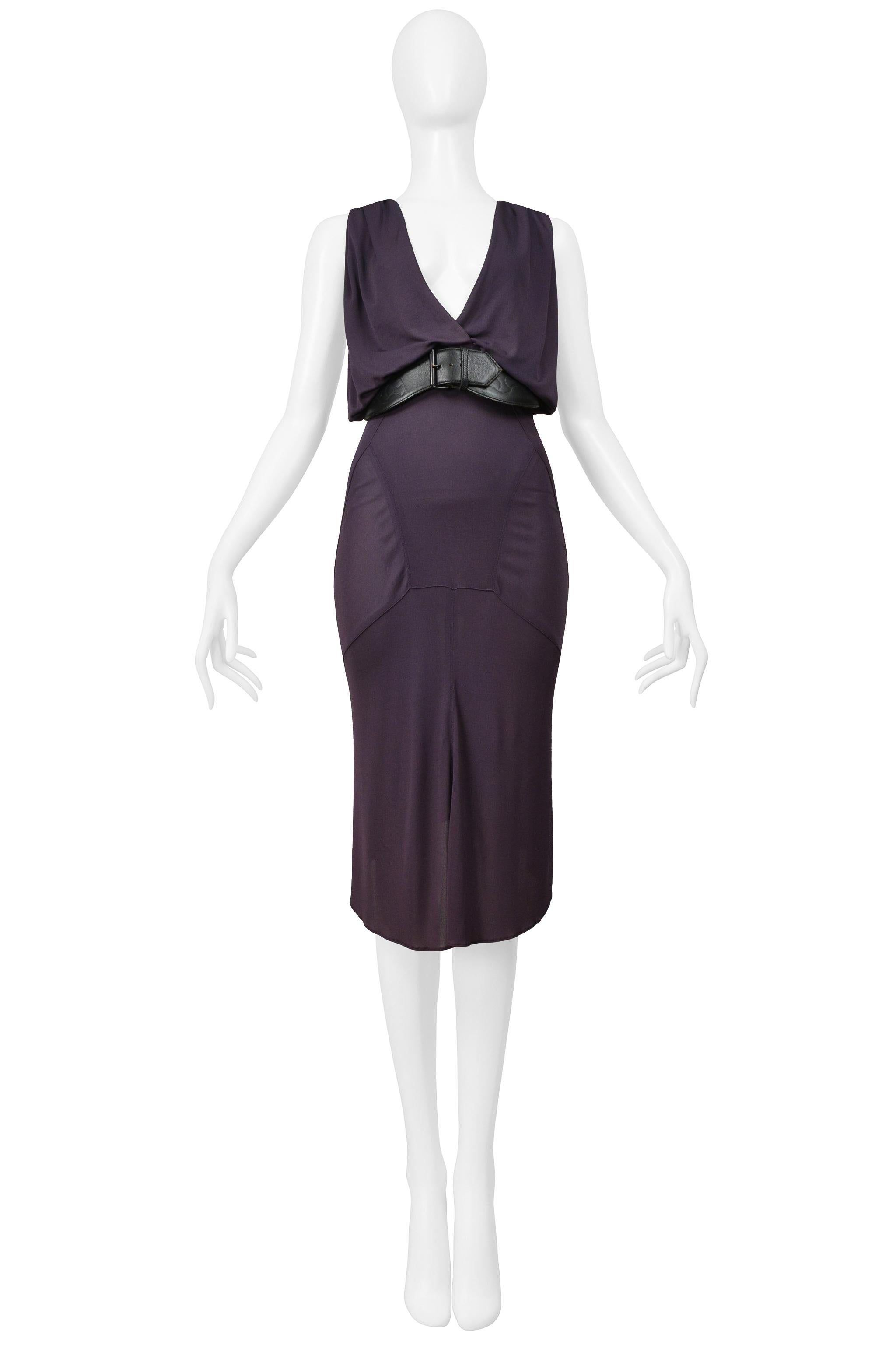 Women's Alaïa Purple Jersey Hooded Dress 1984 For Sale