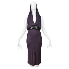 Alaïa Purple Jersey Hooded Dress 1984