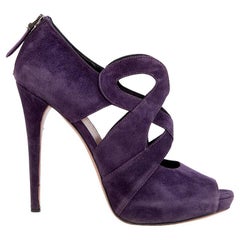 ALAIA purple suede PLATFORM Sandals Shoes 39
