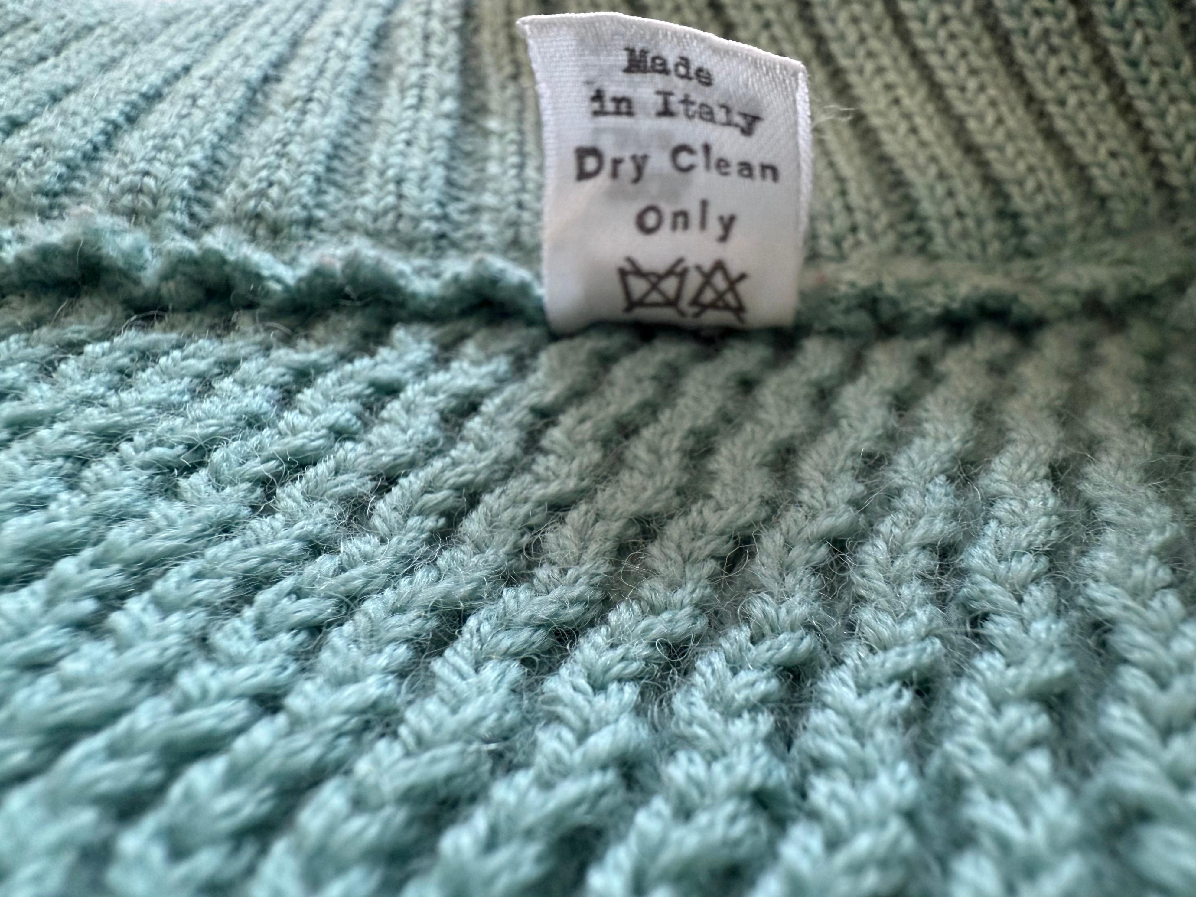 ALAÏA Rare Runway F/W 1986 Bleu turquoise Cardigan en maille côtelée Zip Sweater en vente 8