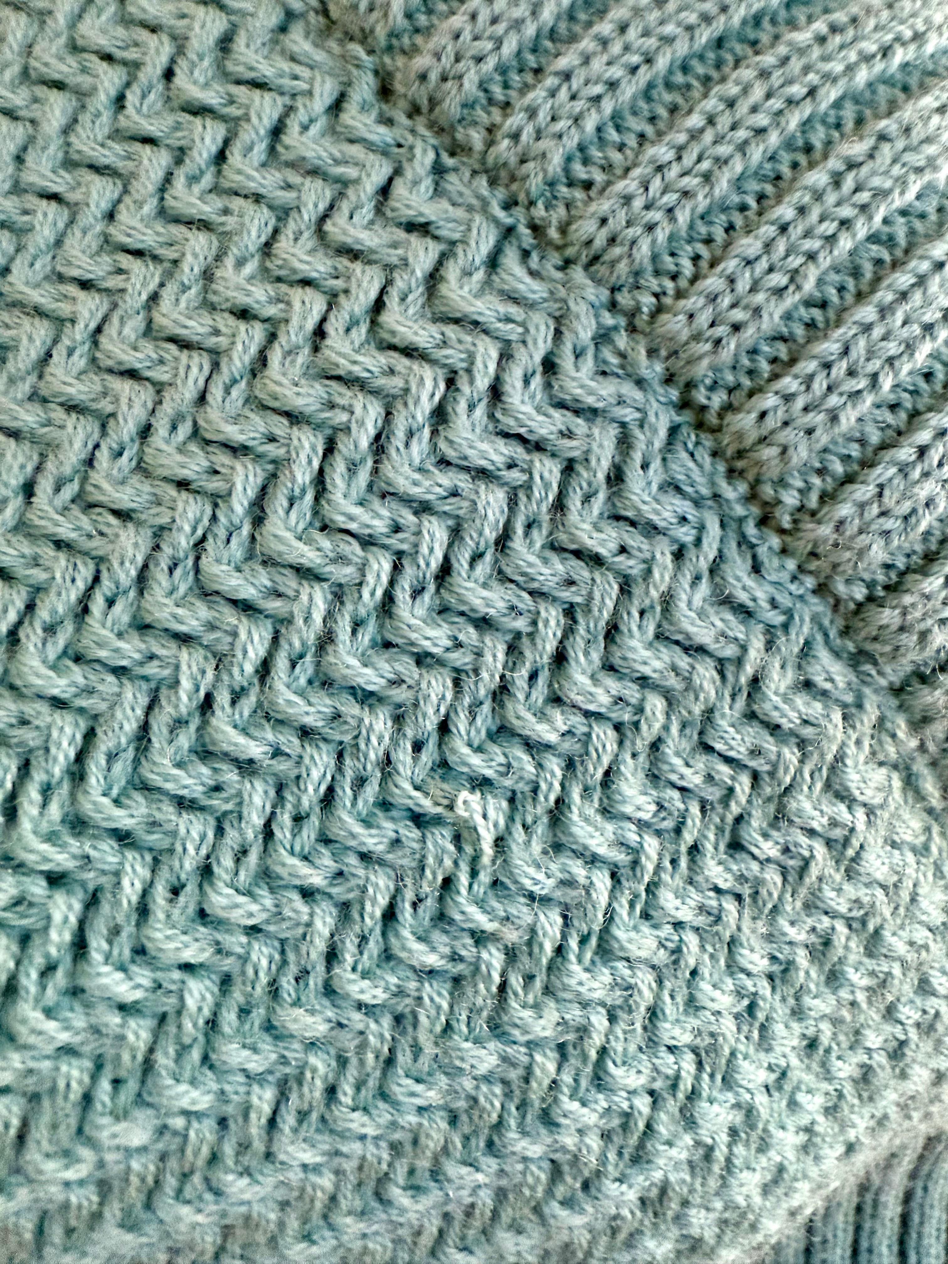 ALAÏA Rare Runway F/W 1986 Bleu turquoise Cardigan en maille côtelée Zip Sweater en vente 4