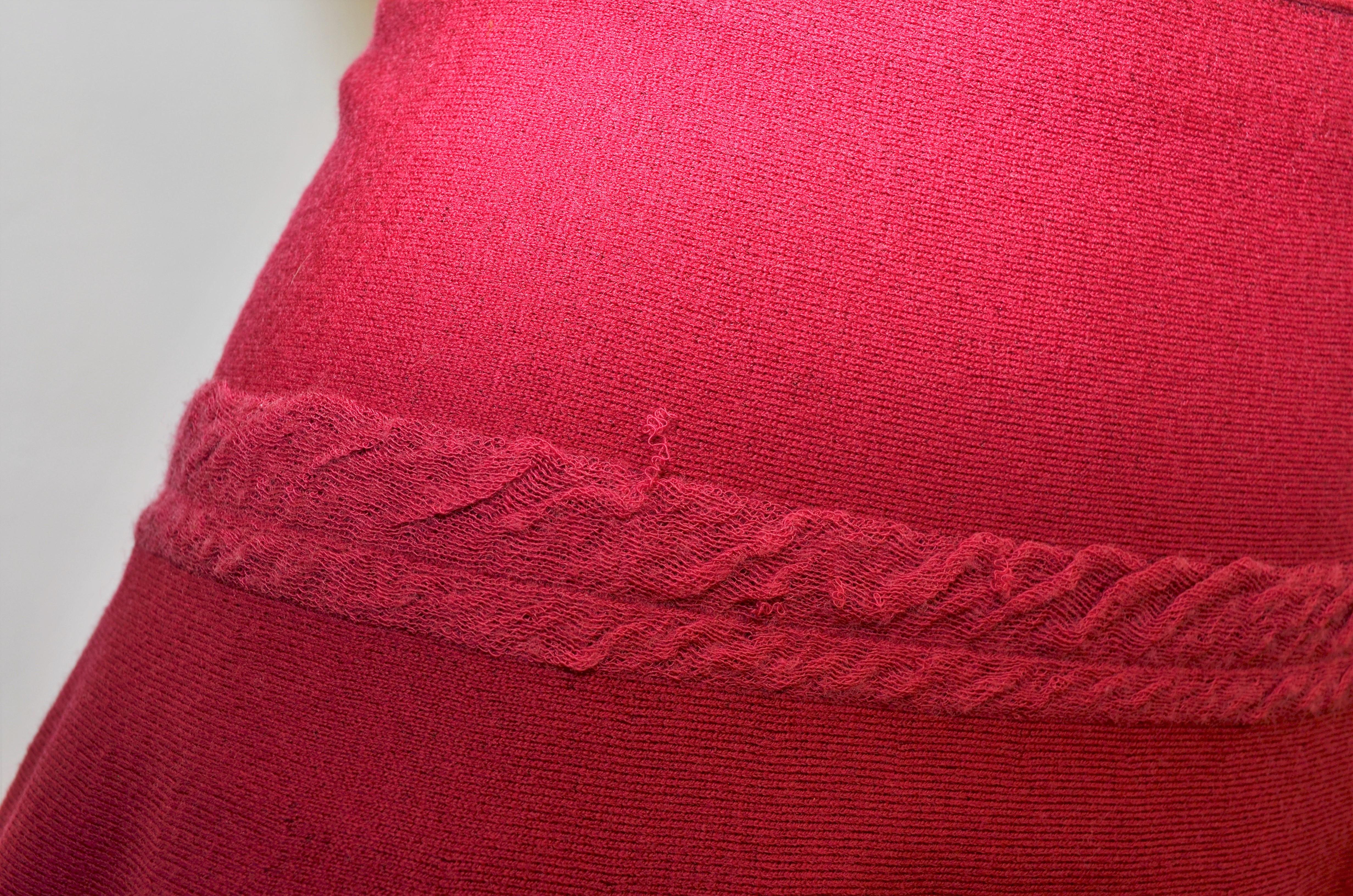 Women's Alaia Raspberry Knit Top & Skirt Set