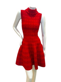Alaïa Red Jacquard Knit Dress – Spring/Summer 2017 IT 38