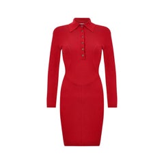 Alaia Red Knitted Dress