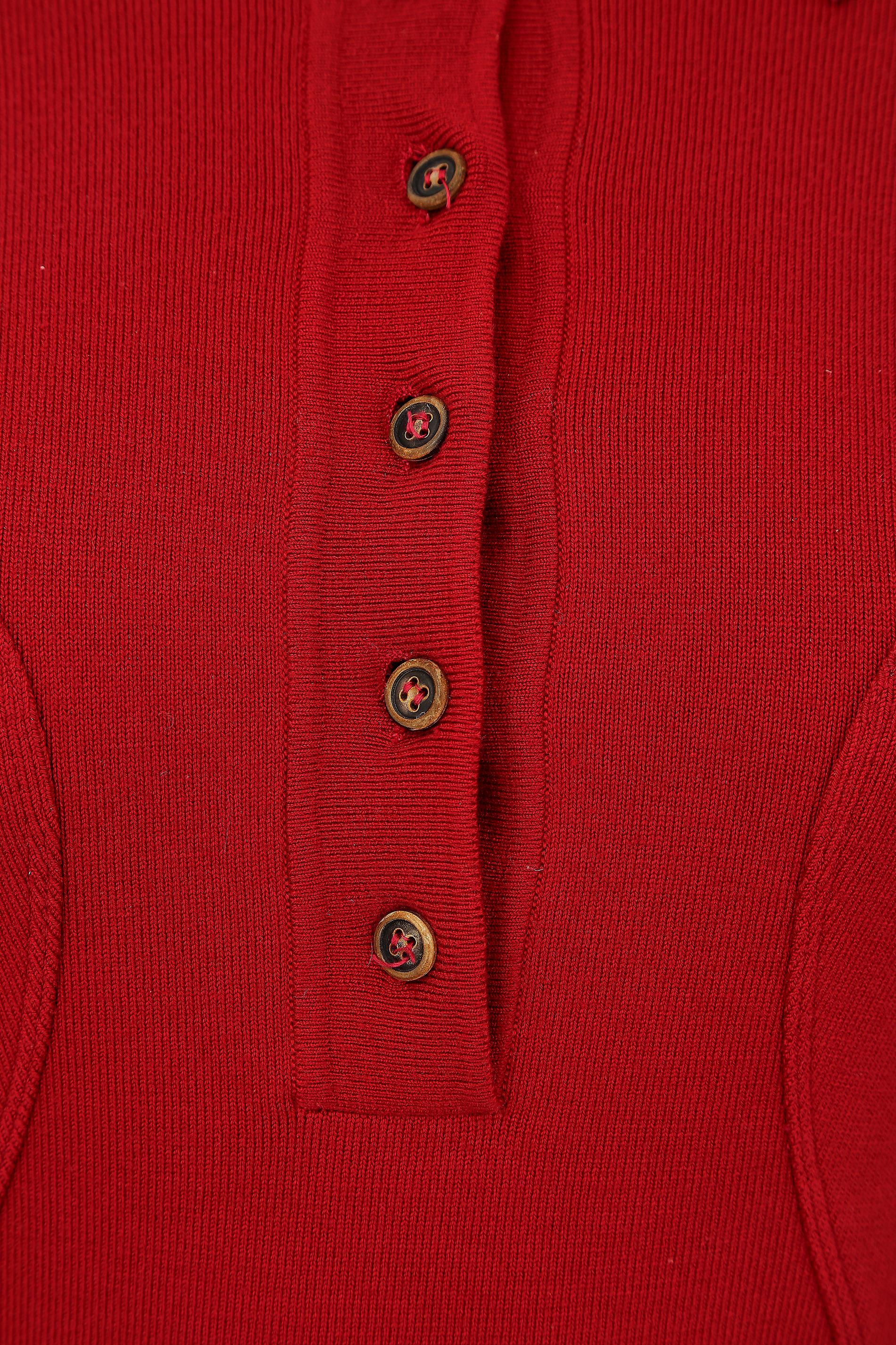 Alaia Red Knitted Dress Pour femmes en vente
