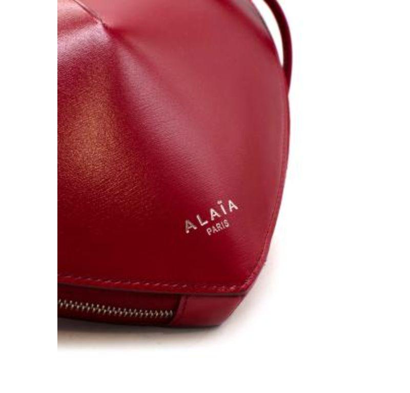Alaia Red Leather Le Coeur Heart Shaped Bag In Excellent Condition In London, GB