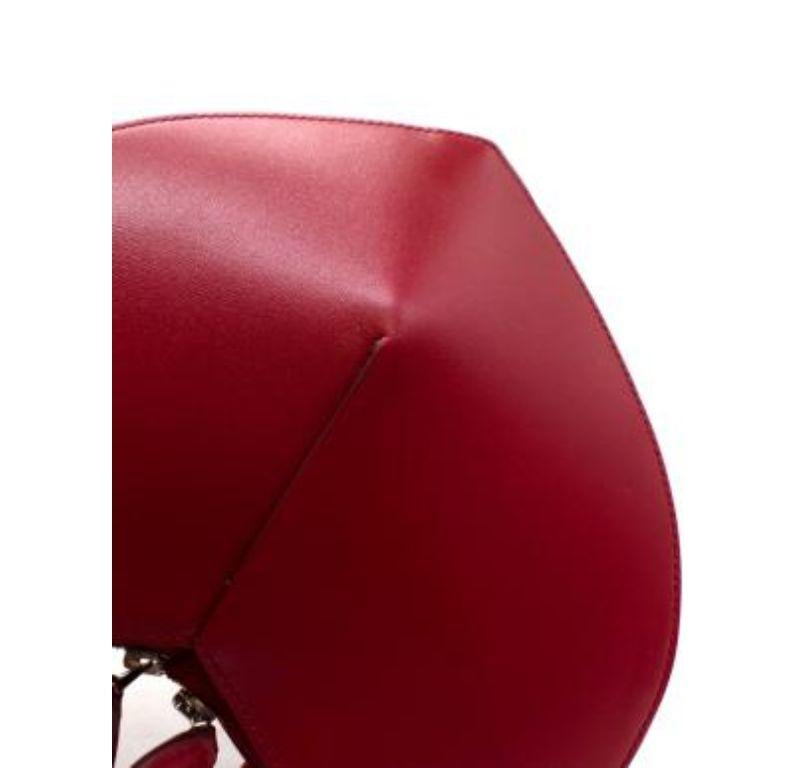 Alaia Red Leather Le Coeur Heart Shaped Bag 1