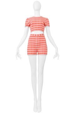 Alaia Red & Pink New Tati Print Shorts Ensemble