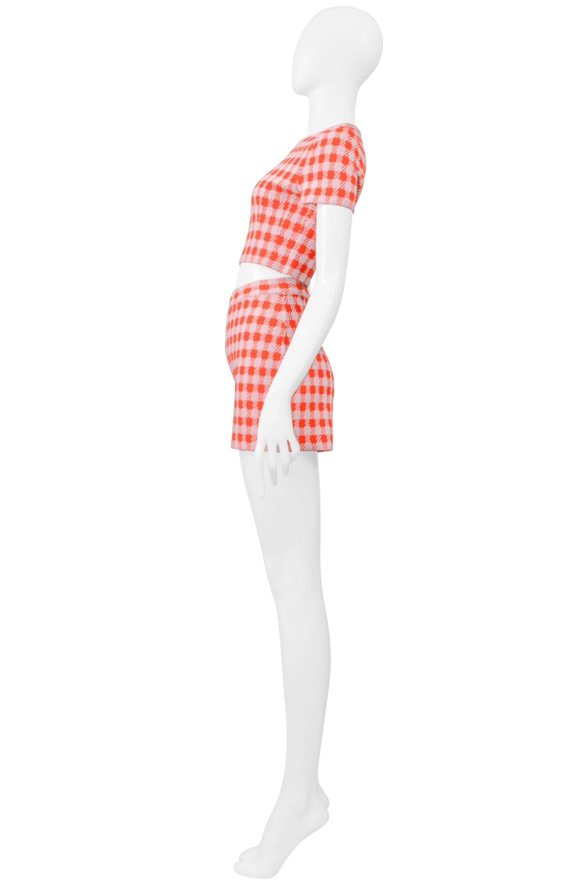 Conjunto Shorts Alaia Rojo y Rosa Nuevo Estampado Tati en venta 1