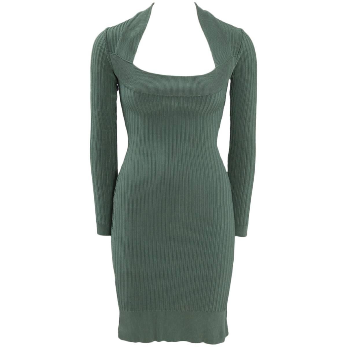 Alaïa Ribbed Knit Mini Dress, Fall-Winter 1990-1991 For Sale