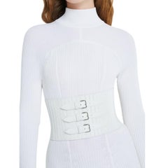 Alaia Ribbed Stretch Corset Belt XS