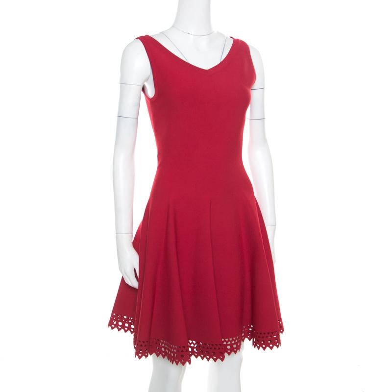 alaia dress red