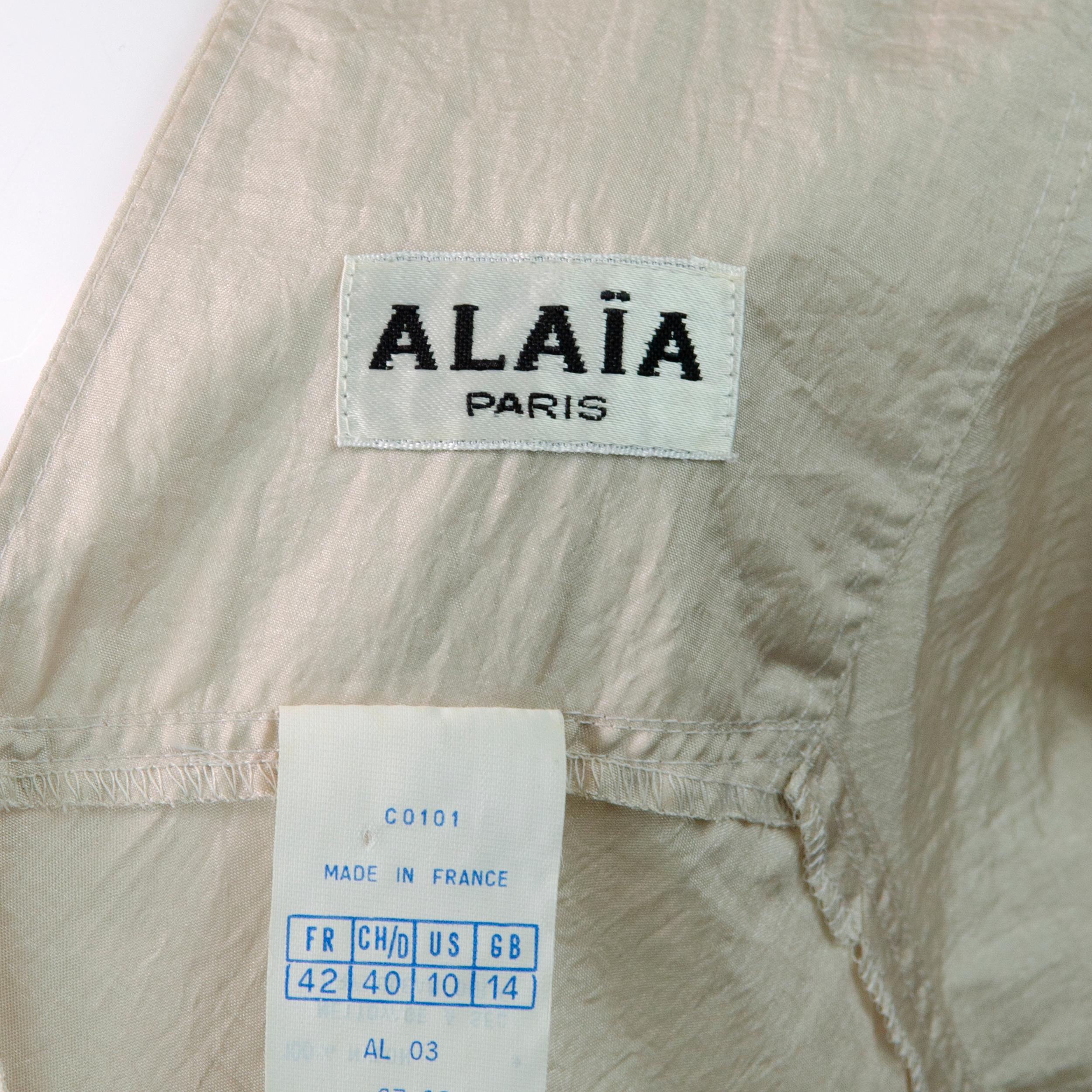 ALAÏA S/S 1988 Vintage Nylon Runway Dress 5