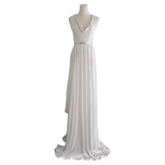 Alaïa S/S 2016 Vionnet-Inspired White Silver Lame Grecian Goddess Gown Alaïa S/S 2016 Vionnet-Inspired White Silver Lame Grecian Goddess Gown