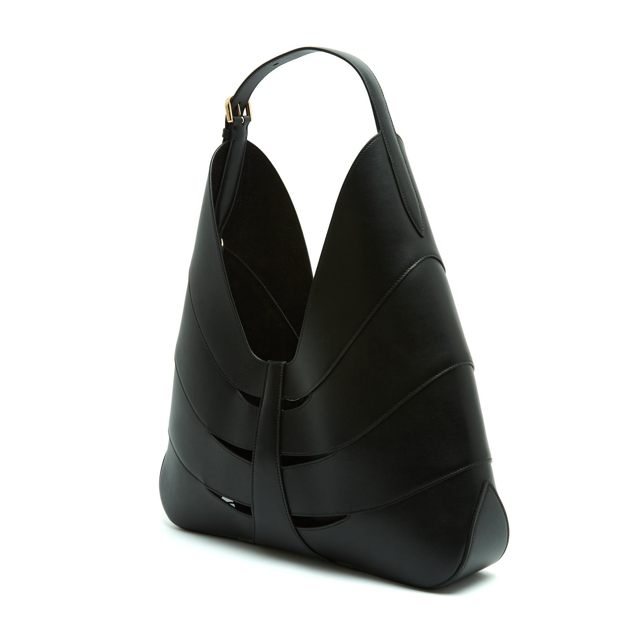 Alaïa Sac Cuir Noir Cabas Delta 2025 Black Leather Delta Bag Like New Dustbag Neuf - En vente à PARIS, FR