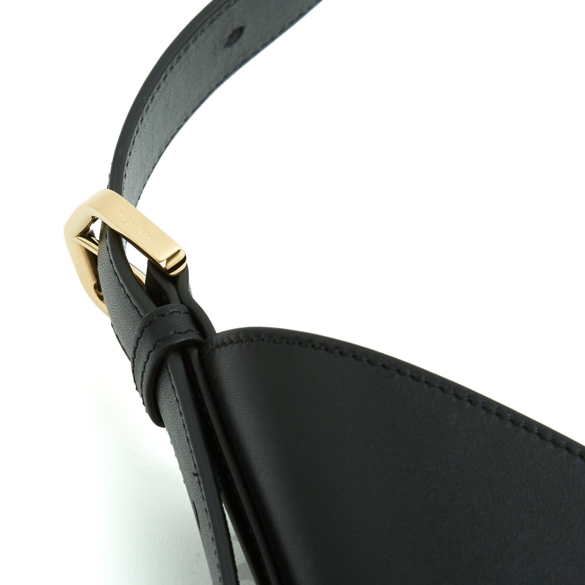 Alaïa Sac Cuir Noir Cabas Delta 2025 Black Leather Delta Bag Like New Dustbag Unisexe en vente