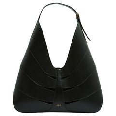 Alaïa Sac Cuir Noir Cabas Delta 2025 Black Leather Delta Bag Like New Dustbag