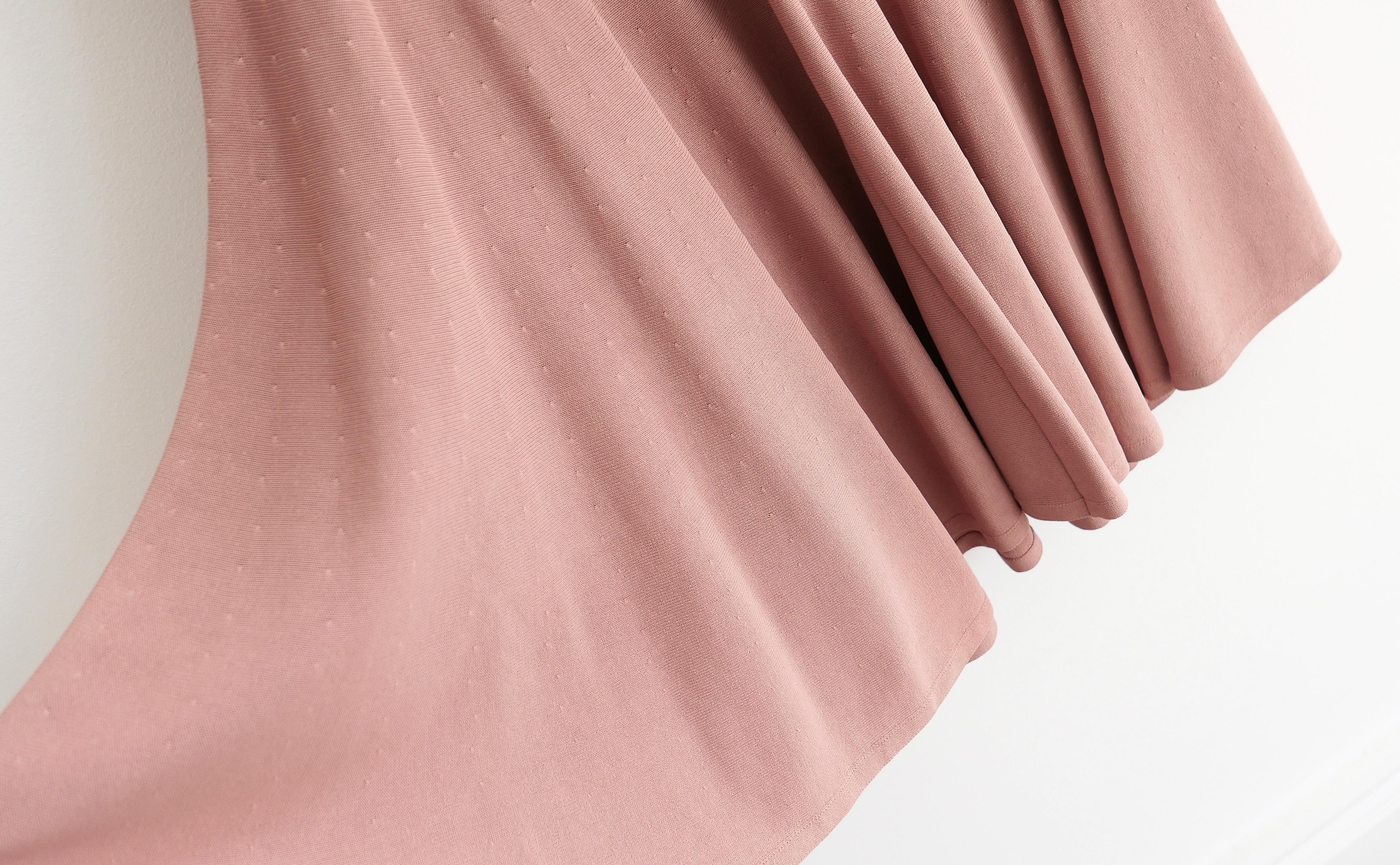 Alaia Sculpting Knit Nude Rose Fit & Flare Dress In New Condition For Sale In London, GB