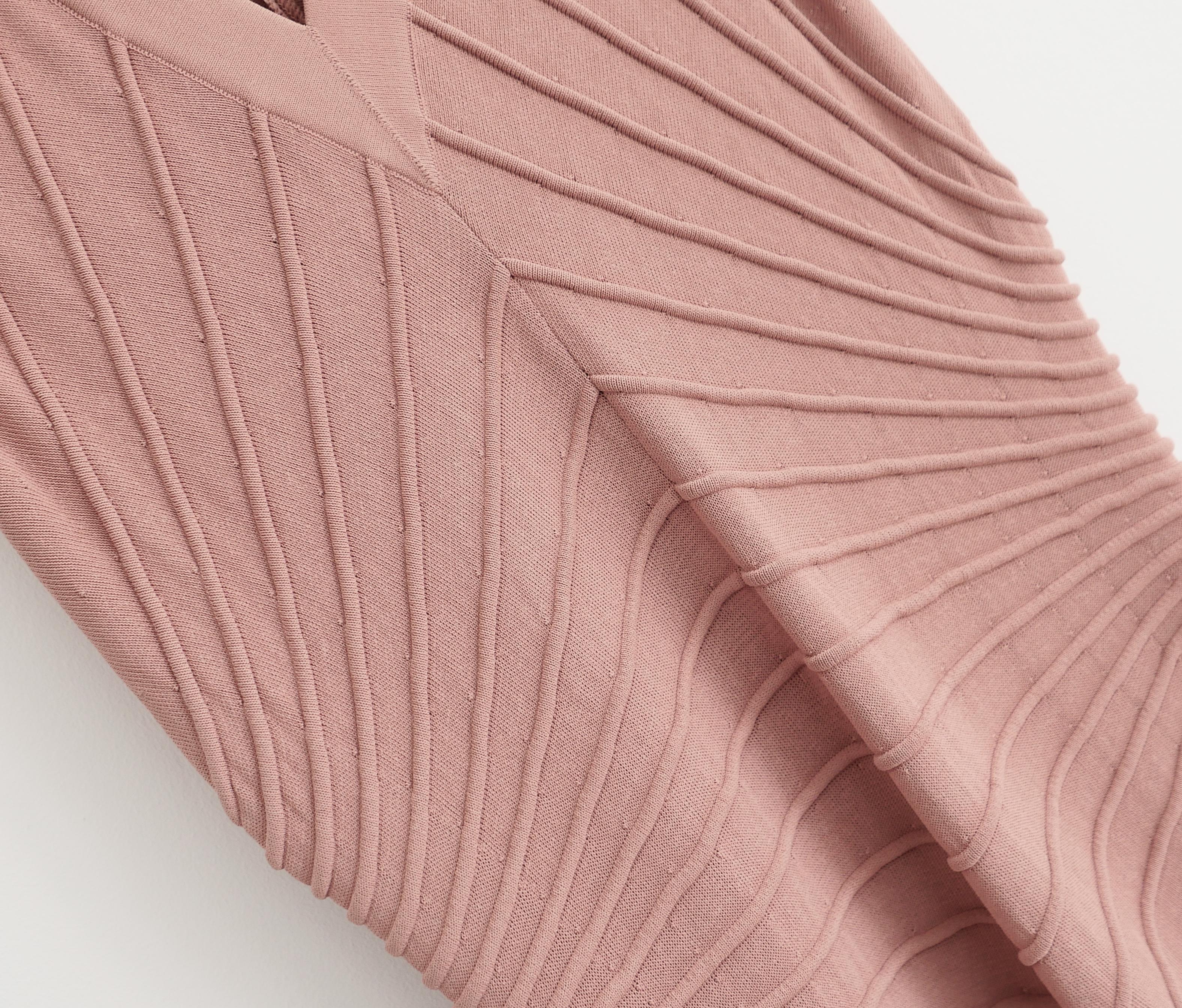 Women's Alaia Sculpting Knit Nude Rose Fit & Flare Dress For Sale