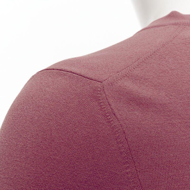 ALAIA Signature cropped stretch knit button cardigan Framboise pink FR36 XS 5