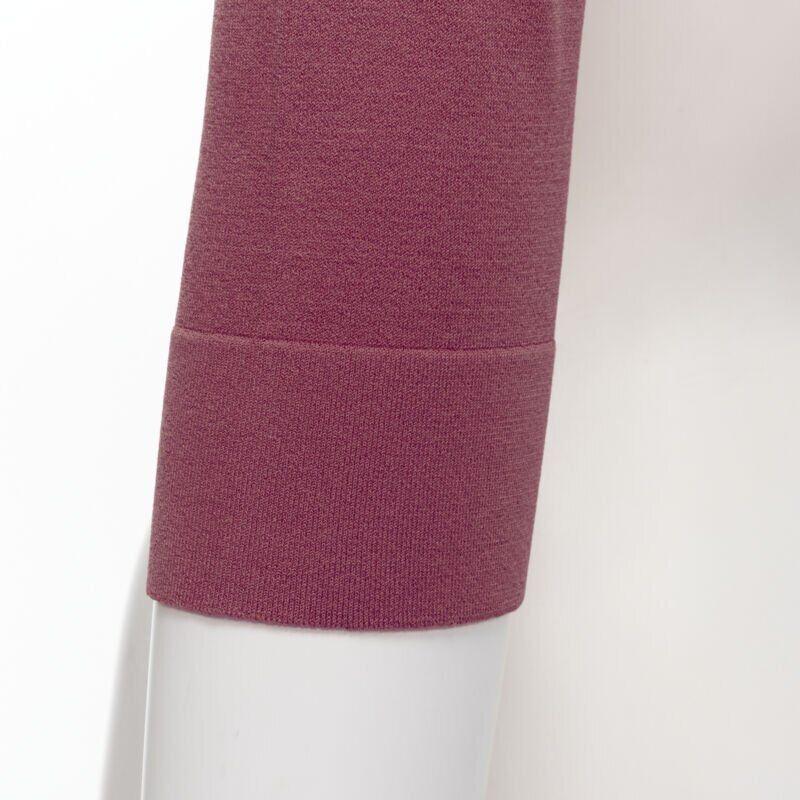 ALAIA Signature Cardigan cropped en maille stretch à boutons Framboise rose FR36 XS en vente 7