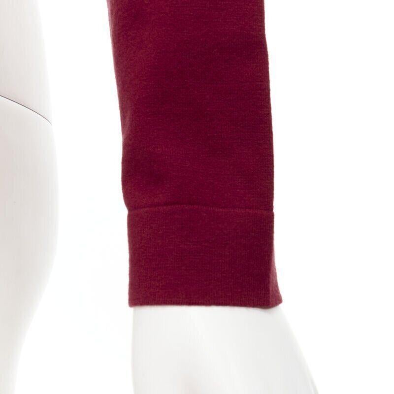 ALAIA Signature cropped stretch knit button cardigan Garance red FR36 XS For Sale 5