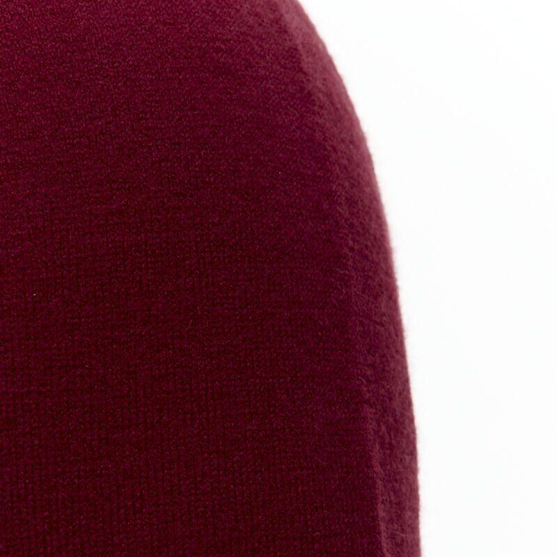 ALAIA Signature cropped stretch knit button cardigan Garance red FR36 XS For Sale 6