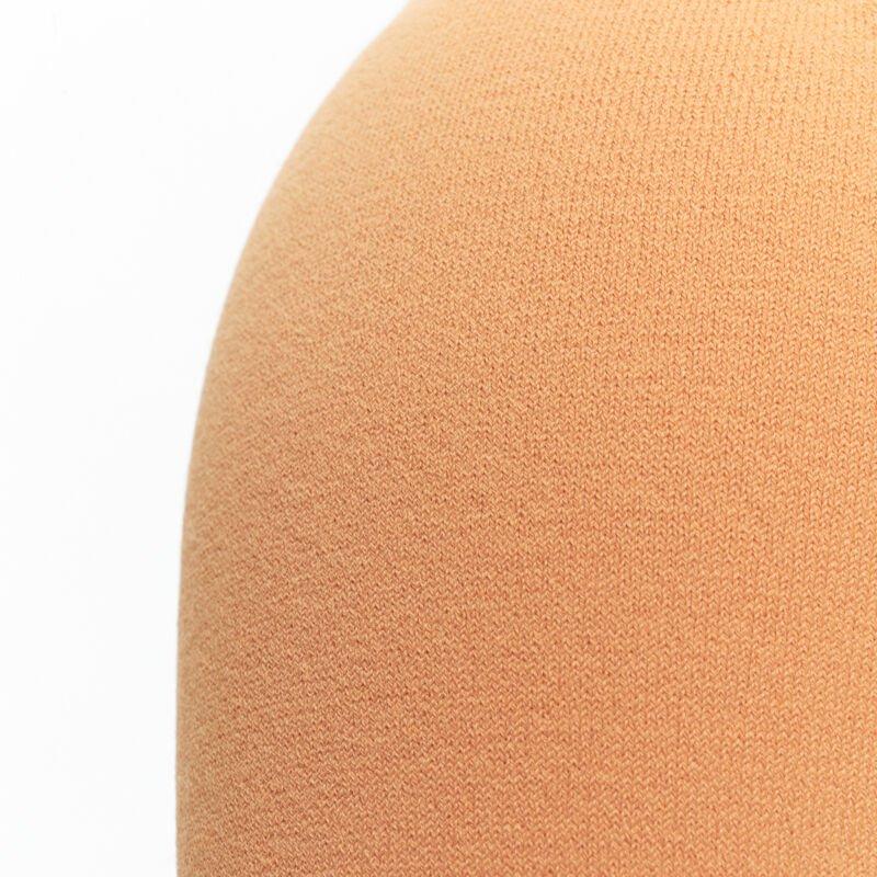 ALAIA Signature cropped stretch knit button cardigan Peche orange FR38 S 7