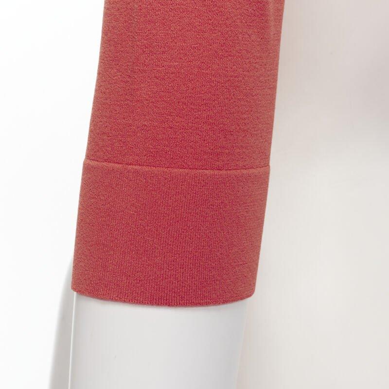 ALAIA Signature cropped stretch knit cardigan Rouge Vermeil coral FR36 XS For Sale 6