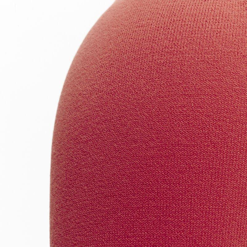 ALAIA Signature cropped stretch knit cardigan Rouge Vermeil coral FR36 XS For Sale 7