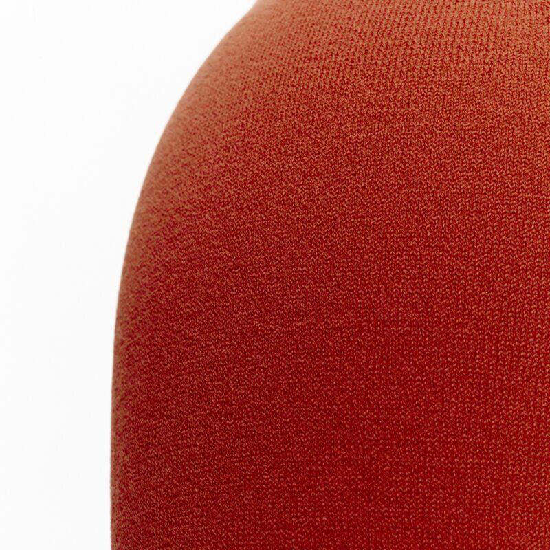 ALAIA Signature cropped stretch knit cardigan Sanguine Orange FR36 XS 8
